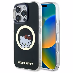 Hello Kitty IML Sweet Kitty magnetinis MagSafe dėklas iPhone 16 Pro Max - juodas