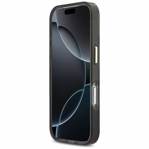 Guess IML Peony Dot MagSafe Dėklas for iPhone 17 Pro - juodas