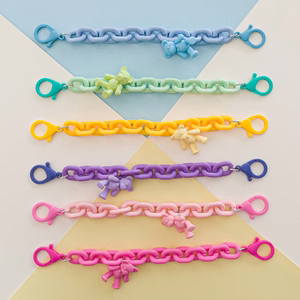 Color Chain (virvė) spalvinga grandinė telefono laikiklis pakabukas kuprinei piniginei geltona
