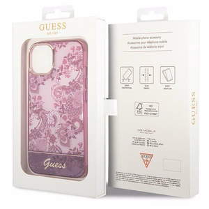 Guess GUHCP14MHGPLHF iPhone 14 Plus 6.7 "fuksija/fuksija kietas dėklas Porcelain Collection