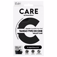 CARE by PanzerGlass Funkcija Tango 2in1 Piniginės tipo dėklas MagSafe iPhone 13 / 14 - juodas
