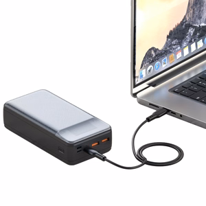 XO PR201 65W/30000mAh nešiojamojo kompiuterio išorinė baterija, juoda