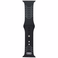 Dirželis Audi Geometric Pattern Silicone Watch Strap skirtas Apple Watch 40/41/42mm juodas