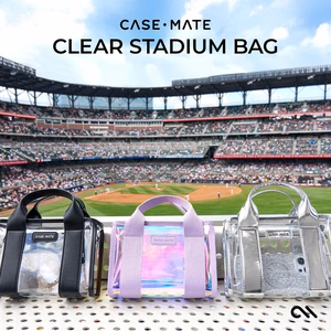 Case-Mate Micro Tote Bag vandeniui atsparus krepšys per petį, Midnight Black / Clear