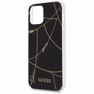 Dėklas telefonui (m) iPhone 12 mini 5.4" - juodas/juodas kietasis dėklas Saffiano