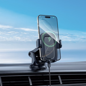 Borofone automobilinis laikiklis BH223 Follower su indukciniu įkrovimu prie priekinio stiklo juodas