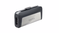 Sandisk Ultra Dual Drive USB Type-C USB atmintukas 128 GB USB Type-A / USB Type-C 3.2 Gen 1 (3.1 Gen 1) Juoda, Sidabras
