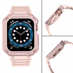 Apsauginė apyrankė Apple Watch 42/44/45mm šarvuotas dėklas - rožinė