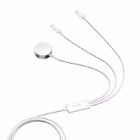 Belaidis Įkroviklis Joyroom "S-IW007" Baltas 120cm su pratęsimu 3in1 (Apple Watch)