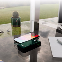 Išorinė baterija SBS 10000 mAh 20W su įmontuotu USB-C kabeliu ir skaitmenine indikacija - žalia