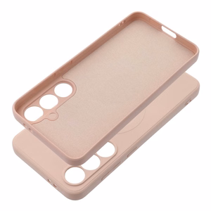 SILIKONINIS MAGNETINIS DĖKLAS suderinamas su MagSafe SAMSUNG S24 FE rožinė
