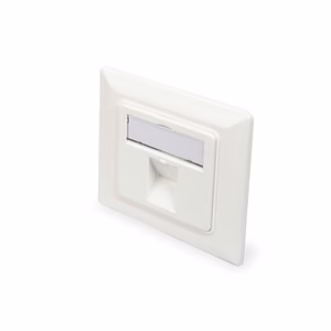 Digitus Wallplate for Keystone Modules, German type, middle plate 50x50 mm, frame 80x80 mm DN-93811