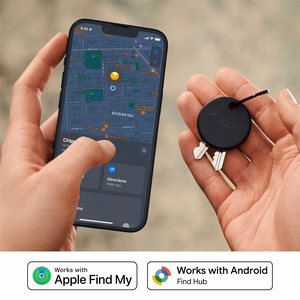 Chipolo POP Bluetooth sekiklis su keičiama baterija, skirtas iOS ir Android, 4 vnt., juodas