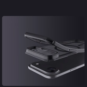 "Nillkin CamShield Pro MagSafe" suderinamas dėklas "iPhone 17 Air" - skaidrus, juodas