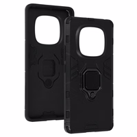 Žiedinis šarvuotas dėklas Xiaomi Redmi Note 14 Pro 4G juodas