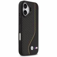 BMW M Carbon Line & Logo MagSafe Dėklas for iPhone 17 - geltonas