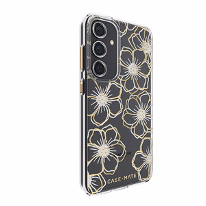 Чехол Case-Mate Floral Gems для Samsung Galaxy S24+, золотой