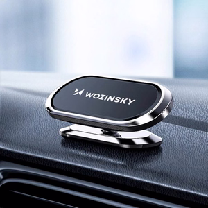 Wozinsky lipnus magnetinis automobilio laikiklis 360 prietaisų skydeliui sidabrinis (WMH-06)