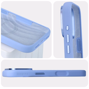 Liavec Silky dėklas su metaliniu kameros rėmeliu, skirtas iPhone 18 Pro/17 Pro, šviesiai mėlynas
