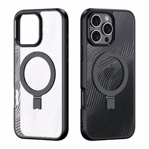 Dux Ducis Aimo Mag Dėklas su MagSafe ir stovu iPhone 16 Pro - juodas