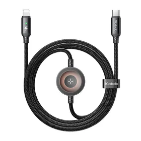 Mcdodo CA-5680 2 viename USB-C į Lightning kabelis + Apple Watch įkroviklis, 36W, 1.5m