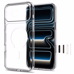 Tech-Protect Flexair Hybrid CC MagSafe dėklas, skirtas iPhone 17 Pro Max / 18 Pro Max – skaidrus