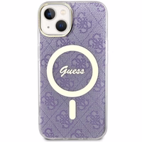 Guess GUHMP14MH4STU iPhone 14 Plus 6.7" violetinis/violetinis kietas dėklas 4G Magnetinis