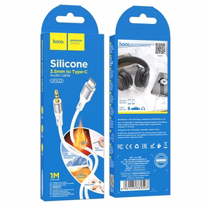 Cable AUX Jack 3,5 mm to Lightning Hoco 1 m UPA22 white