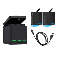 Telesin Box trijų kanalų įkroviklis GoPro Hero 5/6/7/8 + 2 baterijos (GP-BNC-801)