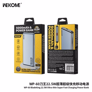 Išorinė baterija WK Design „WP-60“ mėlyna 5000mAh (22.5W)