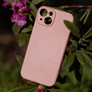 Simple Color Magnetinis dėklas telefonui iPhone 15 6,1" rožinis