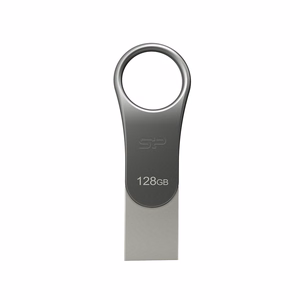 Silicon Power Mobile C80 USB atmintinė 128 GB USB Type-A / USB Type-C 3.0 (3.1 Gen 1) Titanium