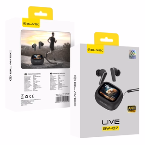 Blavec Bluetooth TWS Ausinės BW-07 Live su LCD ekranu (BW07L-B) juodos