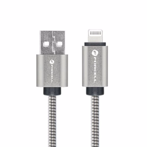 FORCELL F-ENERGY Metal C236 kabelis USB A į Lightning 2,4A 12W 2 m sidabrinis