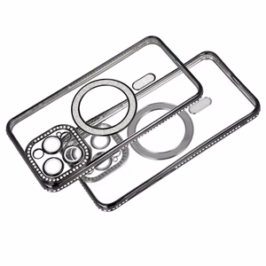 Bling Magnetinis dėklas telefonui Iphone 16 juodas