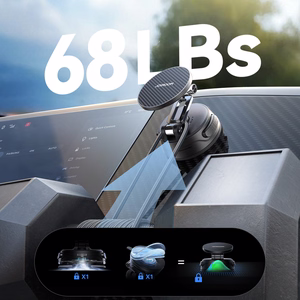 Joyroom JR-ZS51 magnetinis automobilinis laikiklis su siurbtuvu priekiniams stiklams ar prietaisų skydeliui juodas