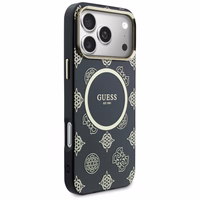 Guess IML Peony Dot MagSafe Dėklas for iPhone 17 Pro Max - juodas