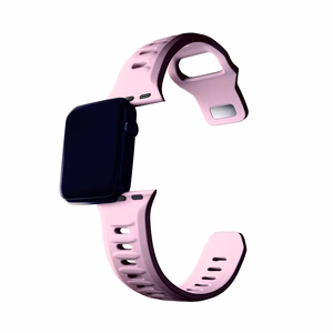 42/44/45/46/49 mm Powder Pink (big) - 3mk Silicone Watch Strap for Apple