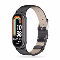 TECH-PROTECT LEATHERFIT XIAOMI SMART BAND 8 / 9 / NFC JUODAS