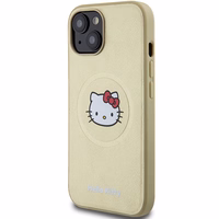 Hello Kitty odinis Kitty Head magnetinis dėklas telefonui iPhone 14 - auksinis
