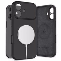 Tech-Protect Silicone magnetinis dėklas telefonui iPhone 17 - juodas