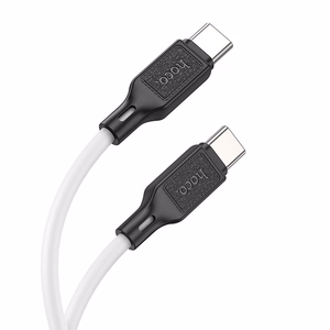 Kabelis USB-C į USB-C Hoco 3A 60W 1 m X90 baltas