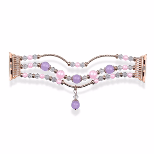 Apyrankė Apple Watch 42/44/45 dizainas 4 auksinė-violetinė