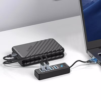 Orico PWC2U-C3 USB-C Hub / 2x USB-A 3.0 + 1x USB-C 3.0 - juodas