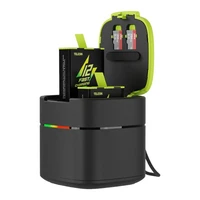 TELESIN greito įkrovimo dėžutė +2 baterijos GoPro Hero 9/10/11/12 GP-FCK-B11