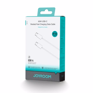 Joyroom S-A45 60W USB-C to USB-C 1.0m baltas kabelis