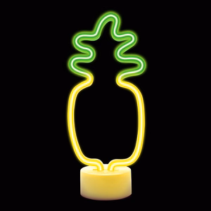 Neon LED on stovas PINEAPPLE oranžinis žalias USB-C FSC-12 Forever Light