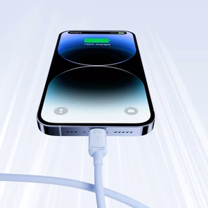 Joyroom Multi-Color Series A14 USB-C / Lightning 20W kabelis 1.2 m - mėlynas