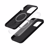 Crong Color Cover Magnetic - iPhone 14 Pro Max MagSafe dėklas (juodas)