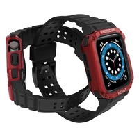 Protect dirželis Apple Watch 38/40/41mm šarvuotas dėklas dirželis - juodas, raudonas